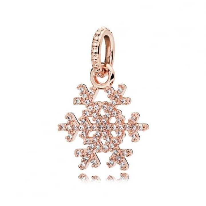 Pandora ékszer Szikrázó hópehely rose medál