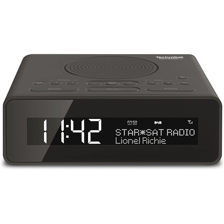 Радиочасовник TechniSat Digitradio 51, 1.5W, DAB+, LCD екран, функция Sleep Timer, черен
