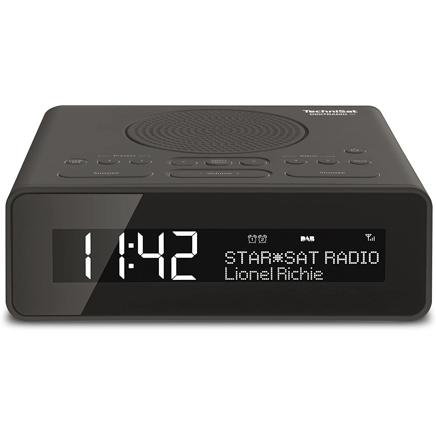 Radio cu ceas TechniSat Digitradio 51, 1.5W, DAB+,ecran LCD, functie Sleep Timer, negru