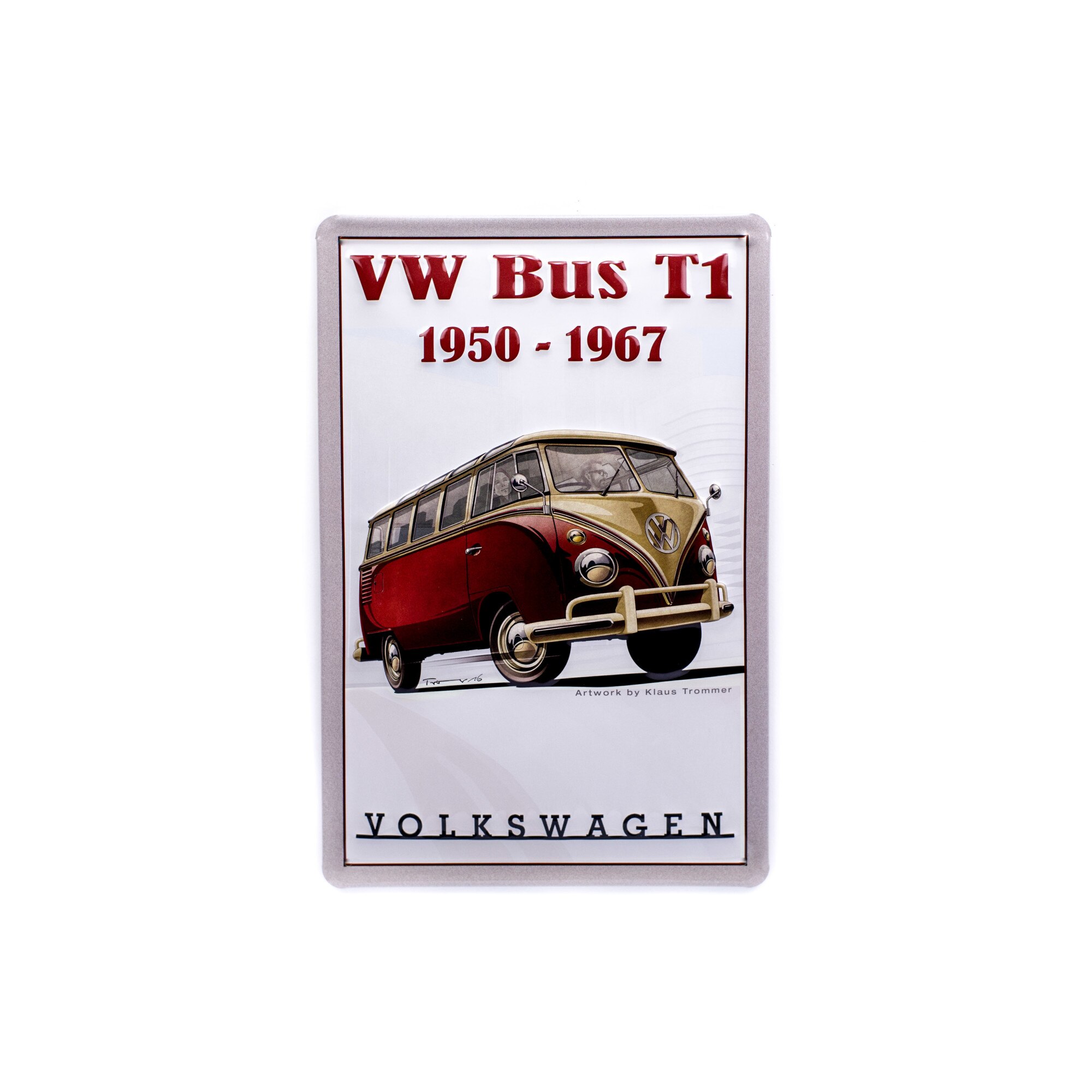 Semn metalic Volkswagen Bulli T 1, 20 x 30cm