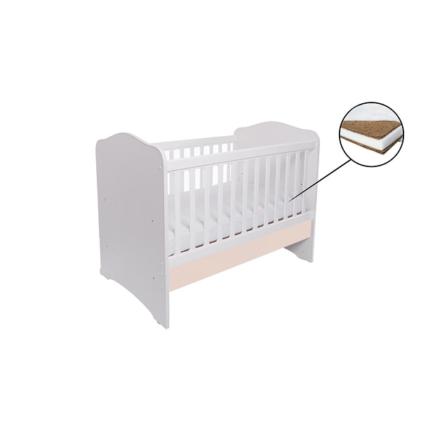 Patut eurogloria como fara sertar - alb cu bej + saltea cocos 7 cm