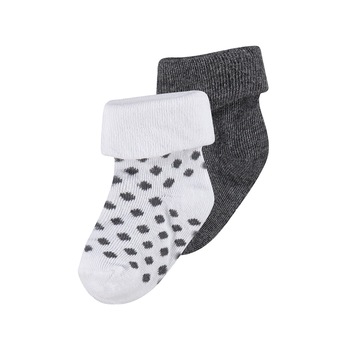 Set 2 perechi sosete bebe, bumbac, Noppies, Dot, gri Set 2 perechi sosete bebe, bumbac, Noppies, Dot, gri