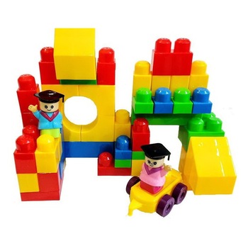 Set Cuburi de constructie cu abtibilduri si figurine , pentru copii, 50 piese mari, cutie cadou Set Cuburi de constructie cu abtibilduri si figurine , pentru copii, 50 piese mari, cutie cadou