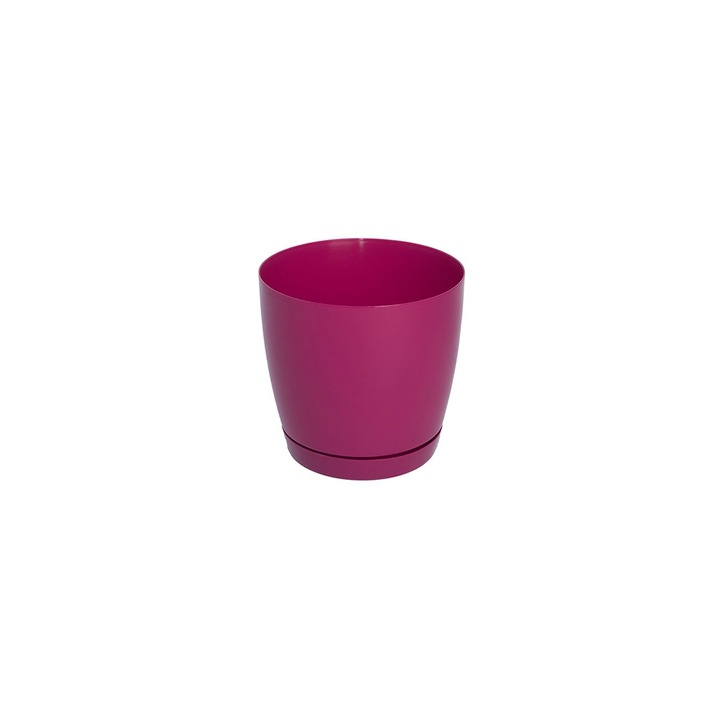 Kaspó tányérral, Toscana, 11 cm átmérőjű, ciklámen