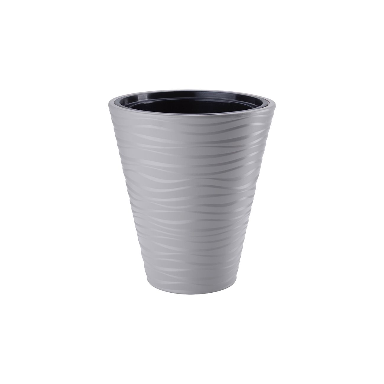 Masca Sahara cu ghiveci interior diametru 30 cm, gri deschis