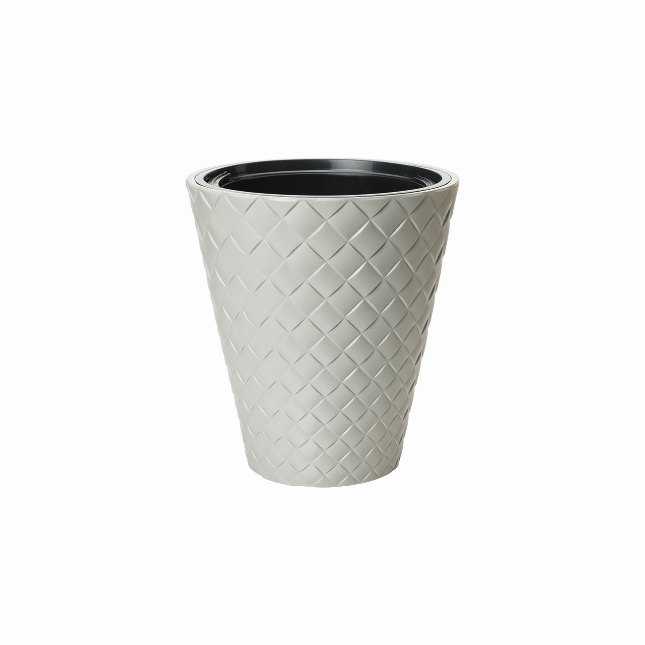 Masca Makata cu ghiveci interior diametru 30, gri deschis