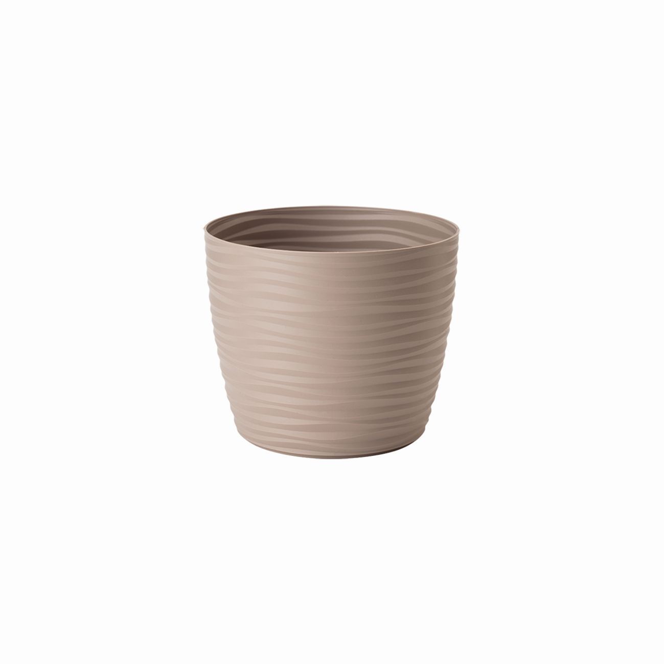 Ghiveci Sahara Petit diametru 13 cm, bej inchis