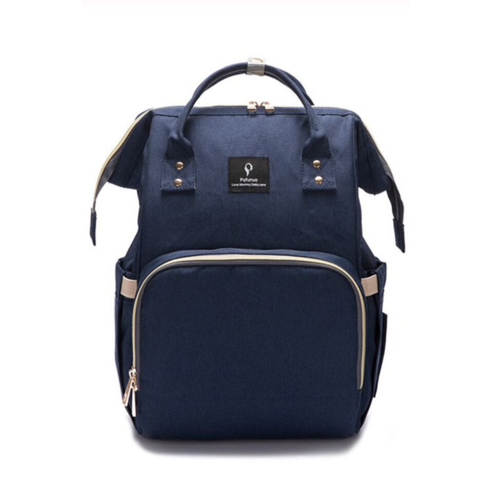 Rucsac multifunctional de umar bleumarin pentru bebelusi, copii si mamici, 42x18x27 cm