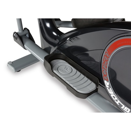 Bicicleta eliptica Flow DCT2500I, Greutate utilizator 140 kg, 23 programe antrenament, Bluetooth, Roti transport