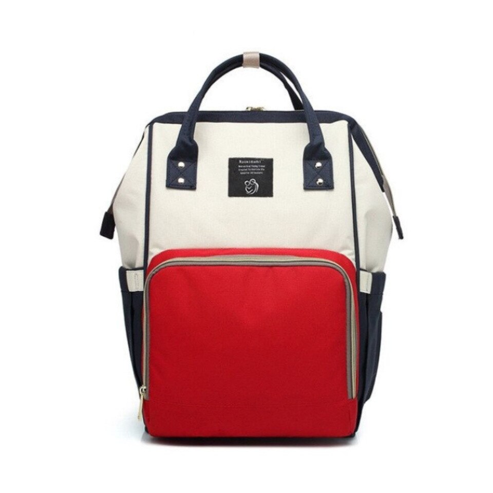 Rucsac multifunctional de umar rosu pentru bebelusi, copii si mamici, 42x18x27 cm