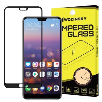 Folie Huawei P20 Pro, Sticla Securizata 9H cu Rama, Extra - Rezistenta, Case Friendly, Wozinsky, Negru Folie Huawei P20 Pro, Sticla Securizata 9H cu Rama, Extra - Rezistenta, Case Friendly, Wozinsky, Negru