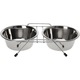 Комплект от 2 купички за кучета Smart Choice от неръждаема стомана със стойка 17 см