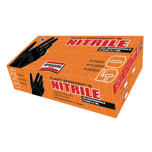 Set 50 bucati manusi groase Arexons Nitril Marime XL