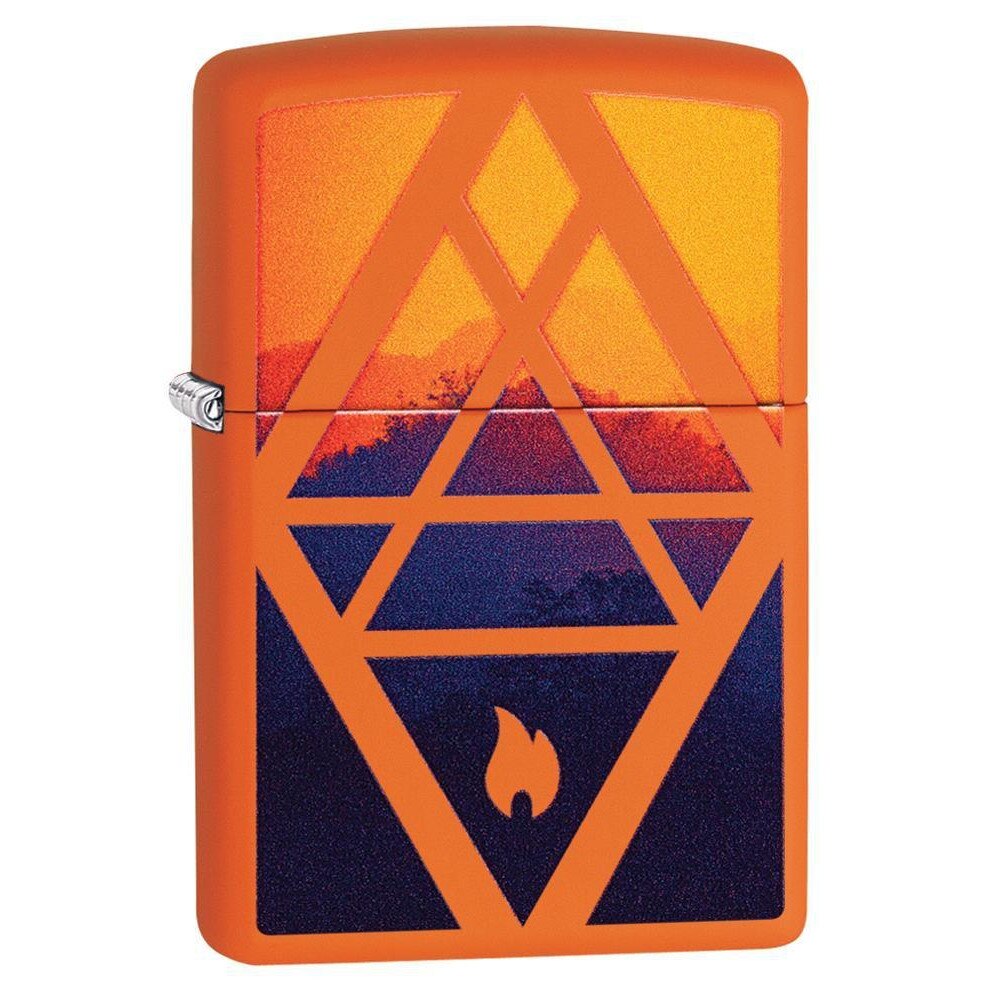 Bricheta Zippo Geometric Flame Design