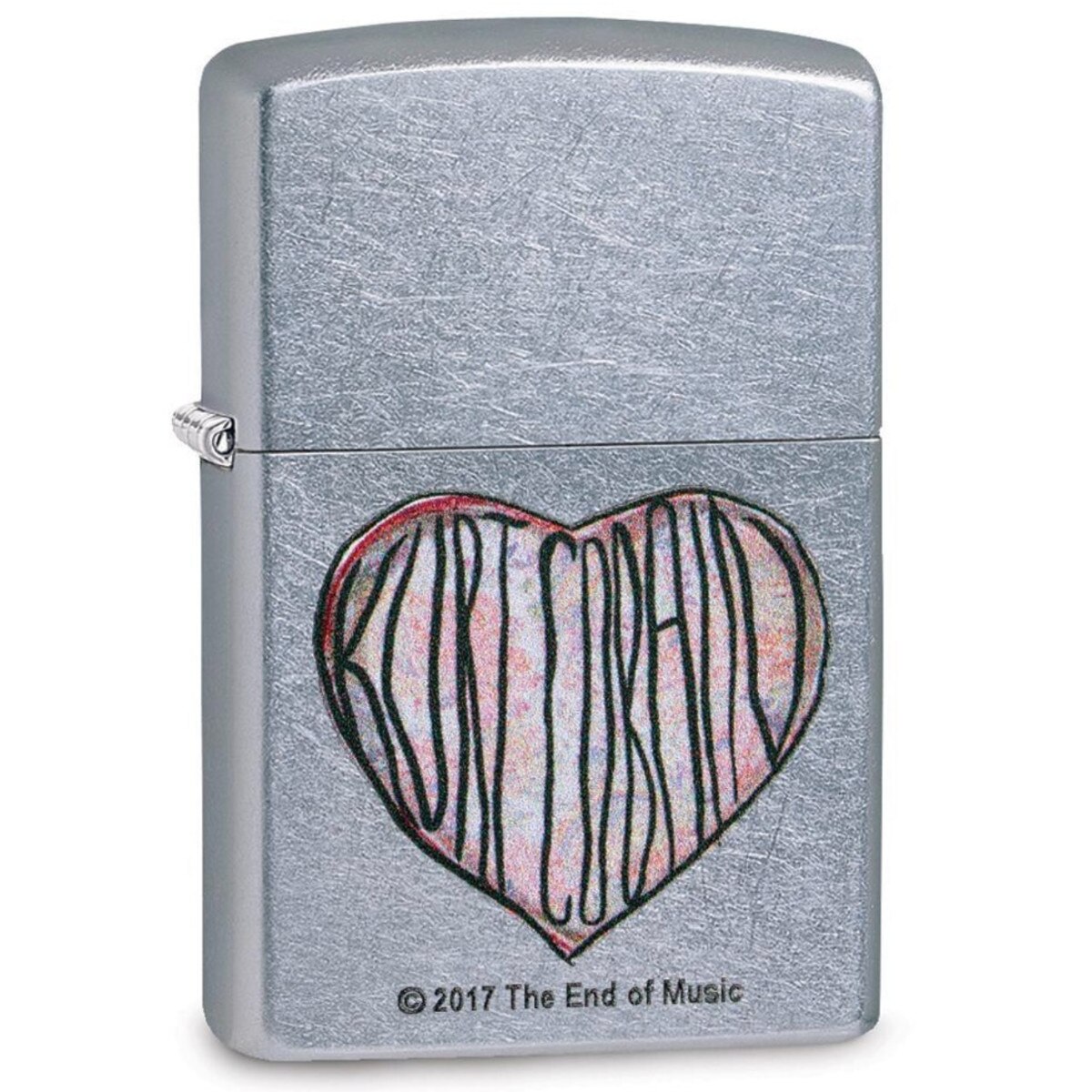 Bricheta Zippo Street Chrome Kurt Cobain Heart