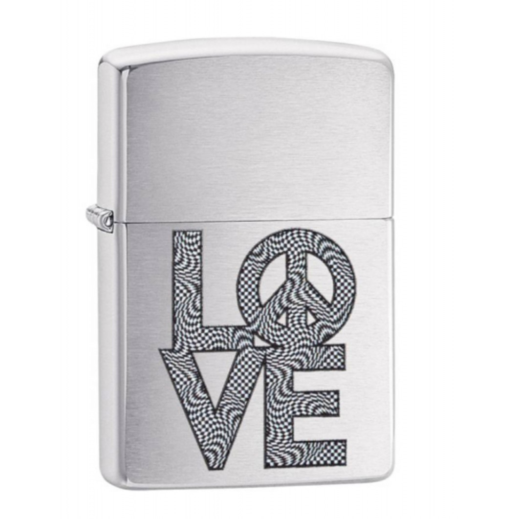 Bricheta Zippo Love And Peace Design