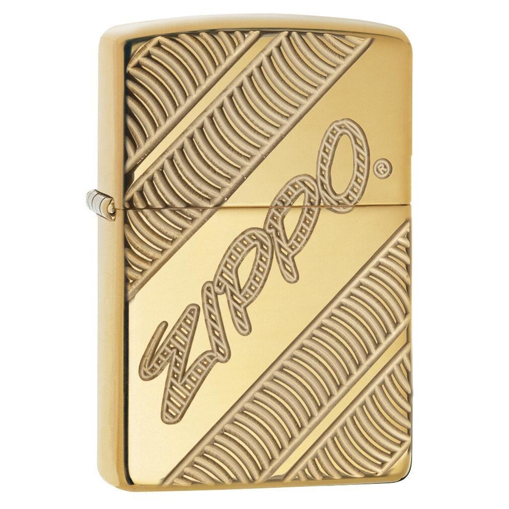 Bricheta Zippo Armor High Polish Brass Deep Carve