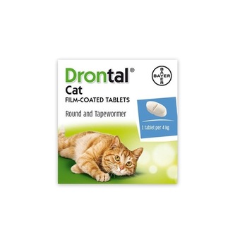 Tableta deparazitare interna pentru pisici Bayer, Drontal, o tableta, 20 mg Tableta deparazitare interna pentru pisici Bayer, Drontal, o tableta, 20 mg