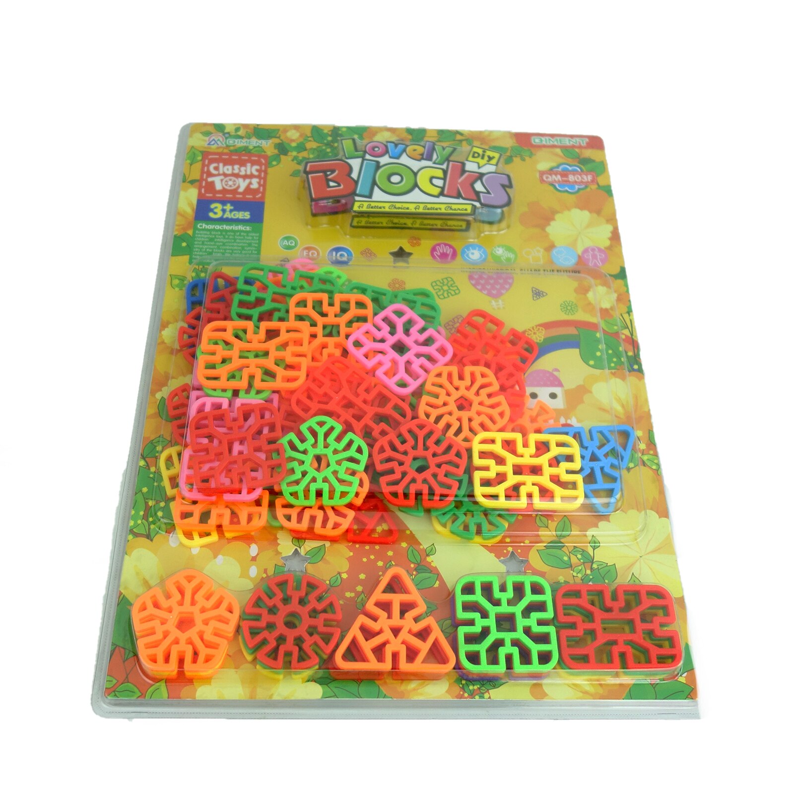 Joc de constructie, model forme geometrice, colorate, plastic