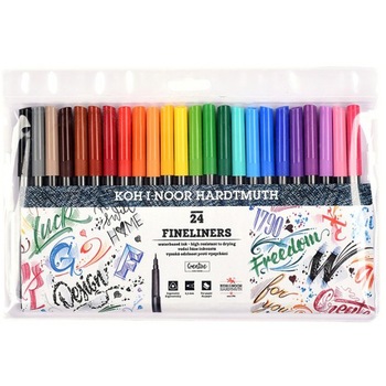 Set 24 finelinere colorate Koh-i-Noor, 0.3 mm Set 24 finelinere colorate Koh-i-Noor, 0.3 mm
