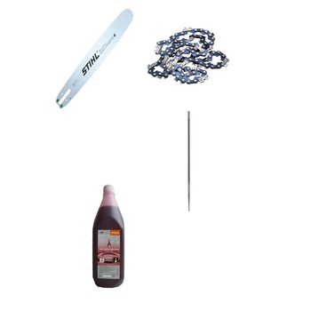 Set 4 consumabile Stihl - lama, lant ,pila,ulei ungere 0.5 l-compatibil MS 230,231 Set 4 consumabile Stihl - lama, lant ,pila,ulei ungere 0.5 l-compatibil MS 230,231