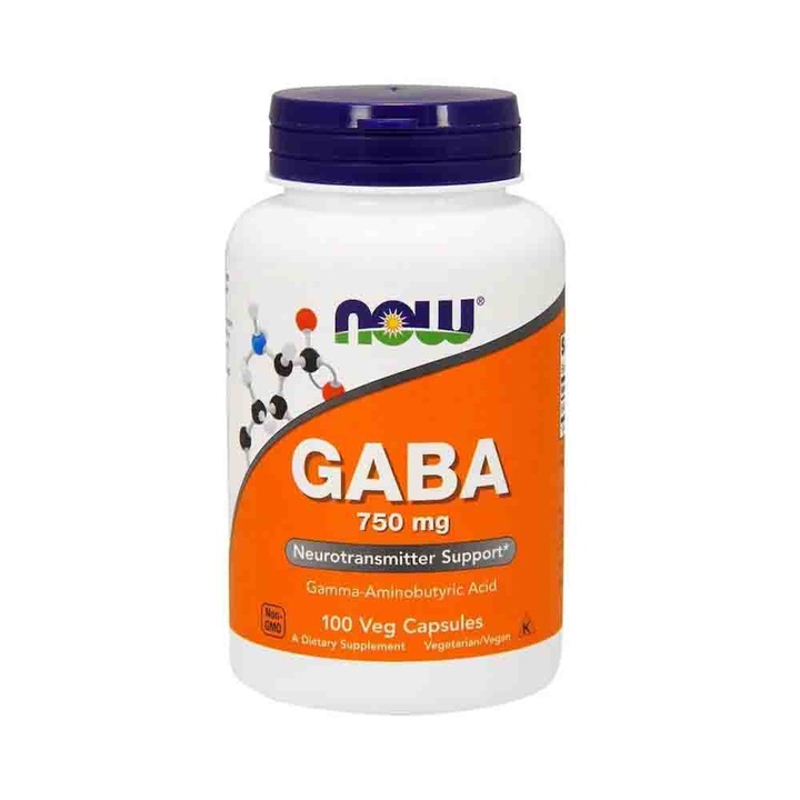 Now Foods GABA hormonális stimuláns, íz nélküli, 100 kapszula