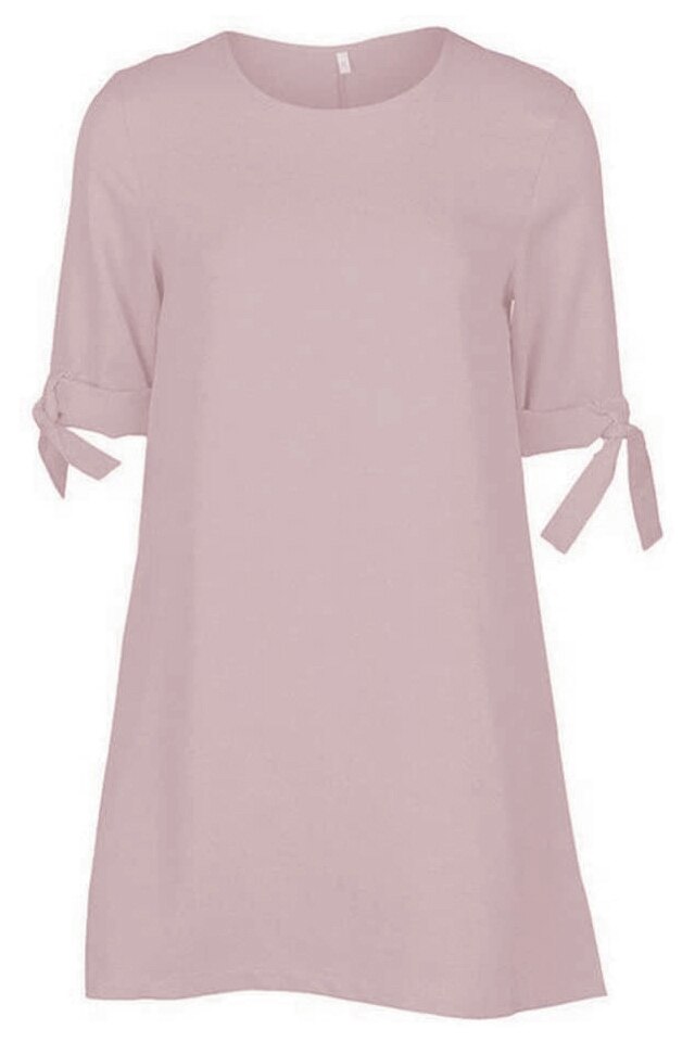 Rochie cu maneci 3/4, Roz