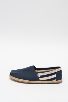 TOMS, Pantofi loafer cu dungi Classic, Bleumarin, 8.5 TOMS, Pantofi loafer cu dungi Classic, Bleumarin, 8.5