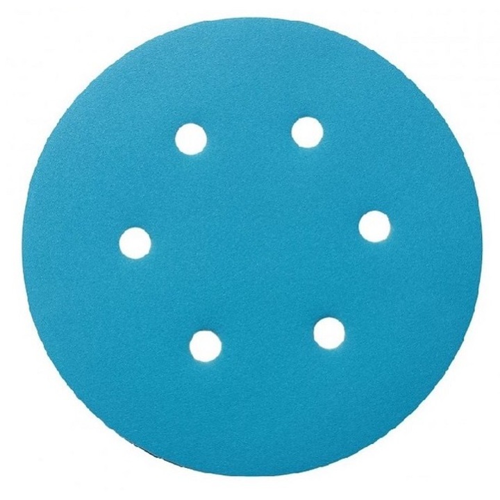 DEERFOS SA331 25 db/készlet csiszolókorong átmérő 150 mm 6 lyukkal szemcsefinomság 120, tépőzáras (velcro)