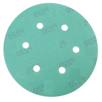 Set 10 buc disc abraziv DEERFOS SA700 150 mm 6 gauri granulatia 2500, prindere arici (cu scai, velcro)