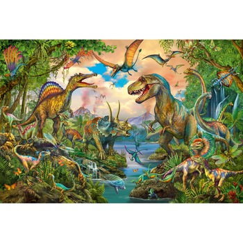 Puzzle Schmidt - Wild Dinosaurs, 150 piese, contine tatuaj (56332) Puzzle Schmidt - Wild Dinosaurs, 150 piese, contine tatuaj (56332)