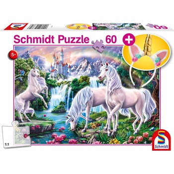Puzzle Schmidt - Magnificent unicorns, 60 piese Puzzle Schmidt - Magnificent unicorns, 60 piese