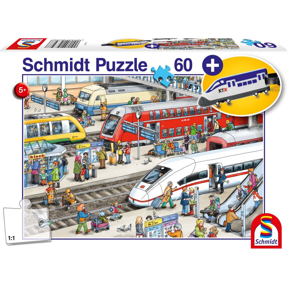 Puzzle Schmidt - At the train station, 60 piese