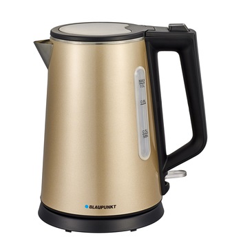 Fierbator electric Blaupunkt cu Capacitate 0.8 L si Minim 0.3 L, Putere fierbator 1630 L, Alimentare 220-230V~50/60Hz, Filtru anti-calcar,Indicator nivel apa,Tehnologie oprire automata, Negru/Auriu Fierbator electric Blaupunkt cu Capacitate 0.8 L si Minim 0.3 L, Putere fierbator 1630 L, Alimentare 220-230V~50/60Hz, Filtru anti-calcar,Indicator nivel apa,Tehnologie oprire automata, Negru/Auriu