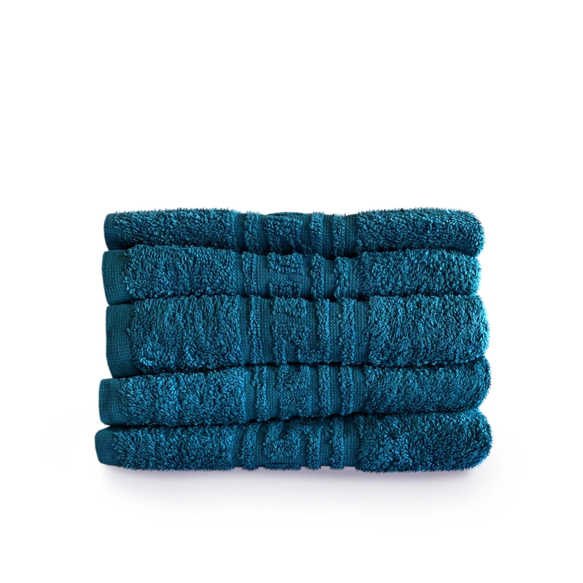 Set X 5 Prosop Et Collection Greek Border 50X90 Albastru Petrol