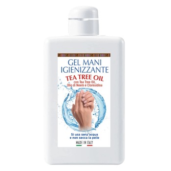 Gel igienizant pentru maini cu ulei de Tea Tree, ulei de Neem si Clorexidina, La Dispensa, 100 ml Gel igienizant pentru maini cu ulei de Tea Tree, ulei de Neem si Clorexidina, La Dispensa, 100 ml