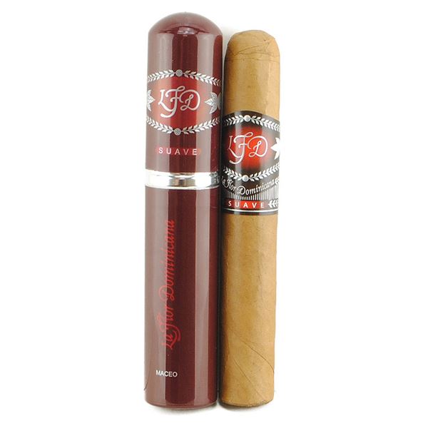 Trabuc La Flor Dominicana Suave Tubos Maceo Robusto Natural Bucata