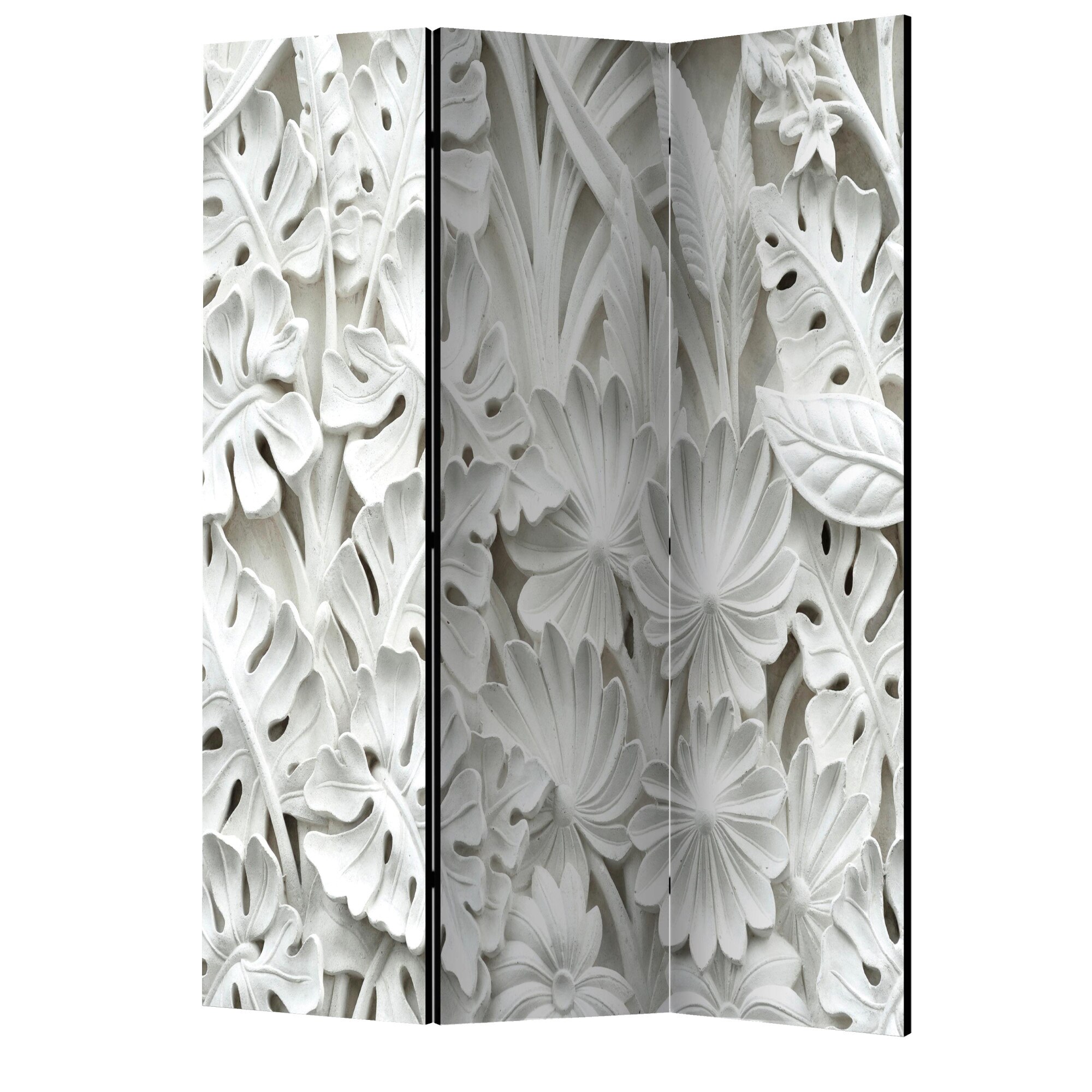 Paravan din 3 parti - Gradina alabaster II - 135 x 172 cm