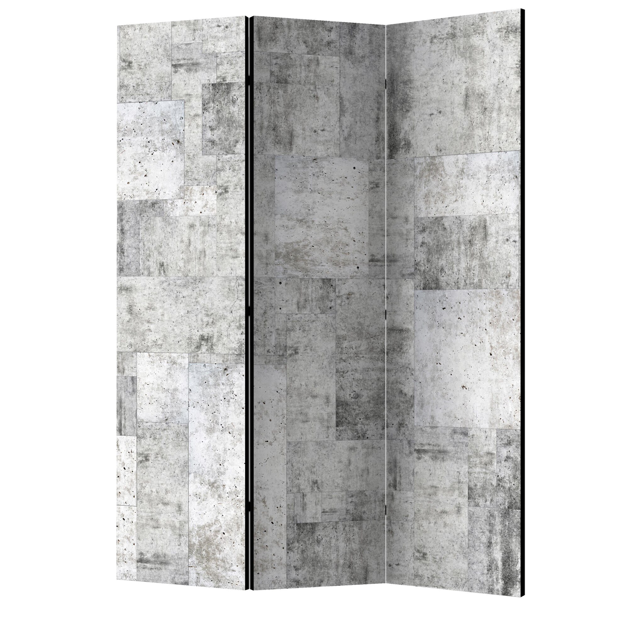 Paravan din 3 parti - Beton grey city - 135 x 172 cm