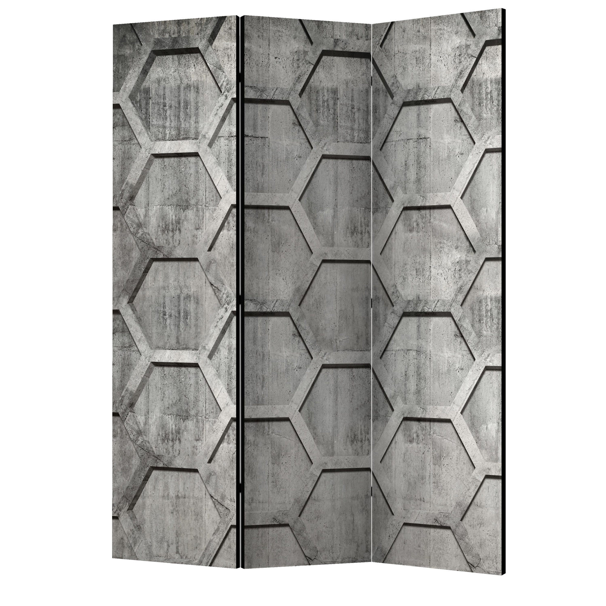 Paravan din 3 parti - Cuburi de platina - 135 x 172 cm