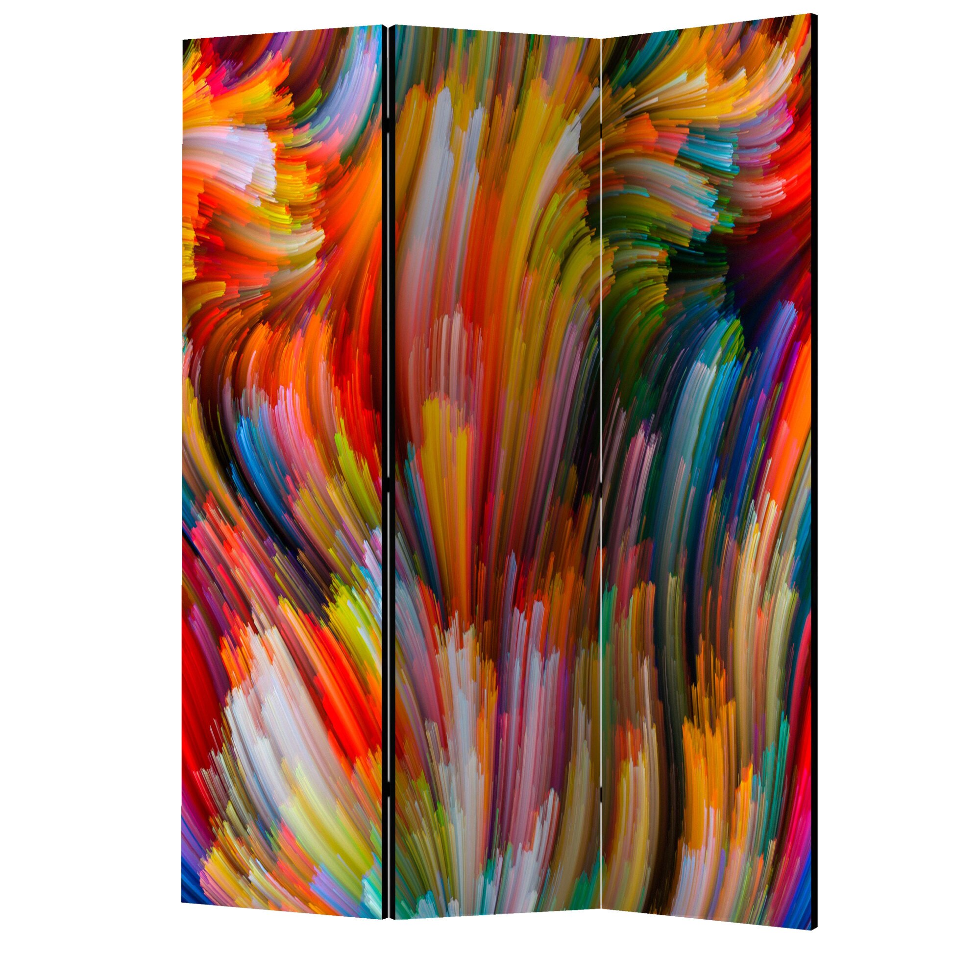 Paravan din 3 parti - Valurile curcubeului - 135 x 172 cm