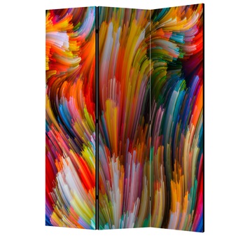 Paravan din 3 parti - Valurile curcubeului - 135 x 172 cm Paravan din 3 parti - Valurile curcubeului - 135 x 172 cm