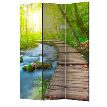 Paravan din 3 parti - Padure verde - 135 x 172 cm Paravan din 3 parti - Padure verde - 135 x 172 cm