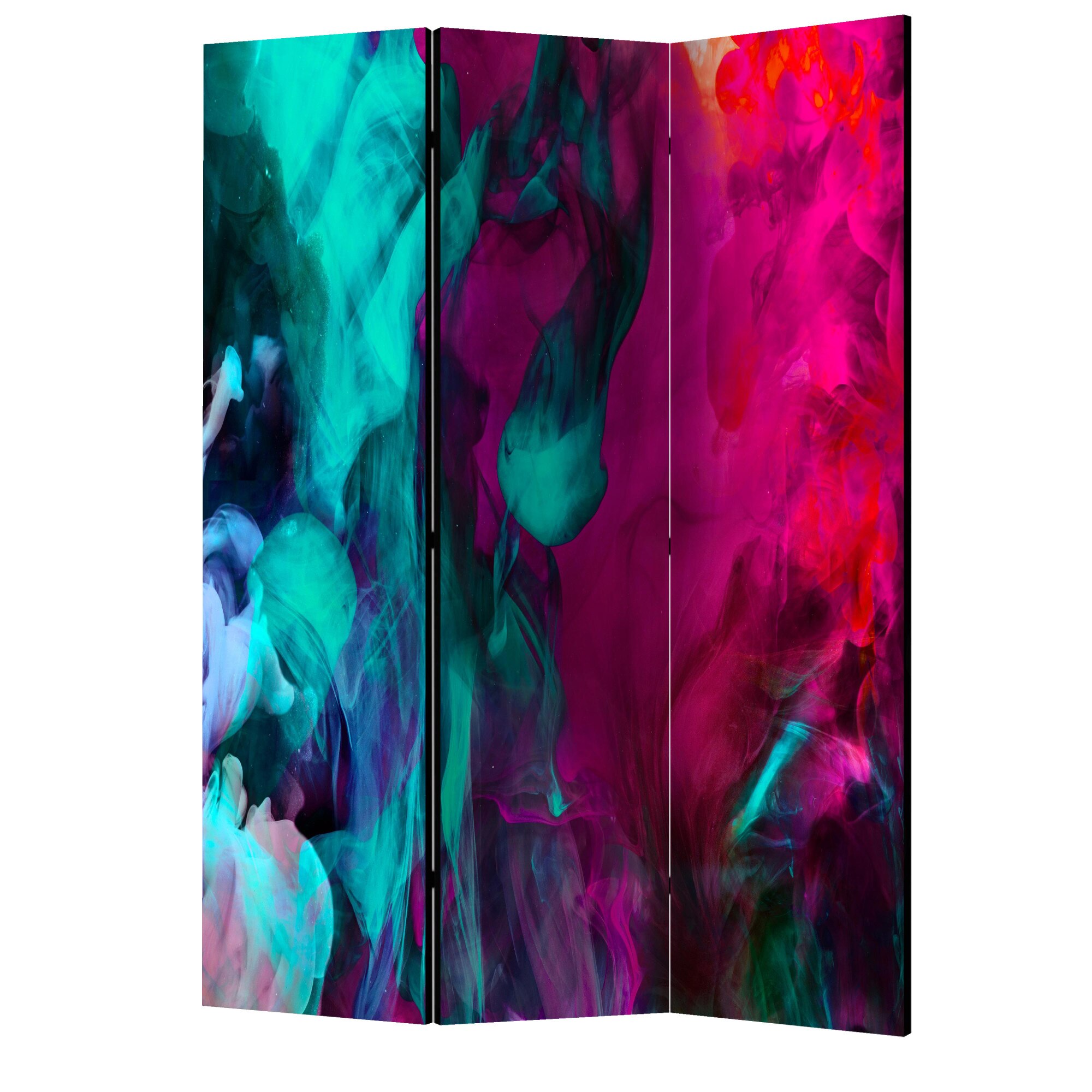 Paravan din 3 parti - Nebunia de culoare - 135 x 172 cm