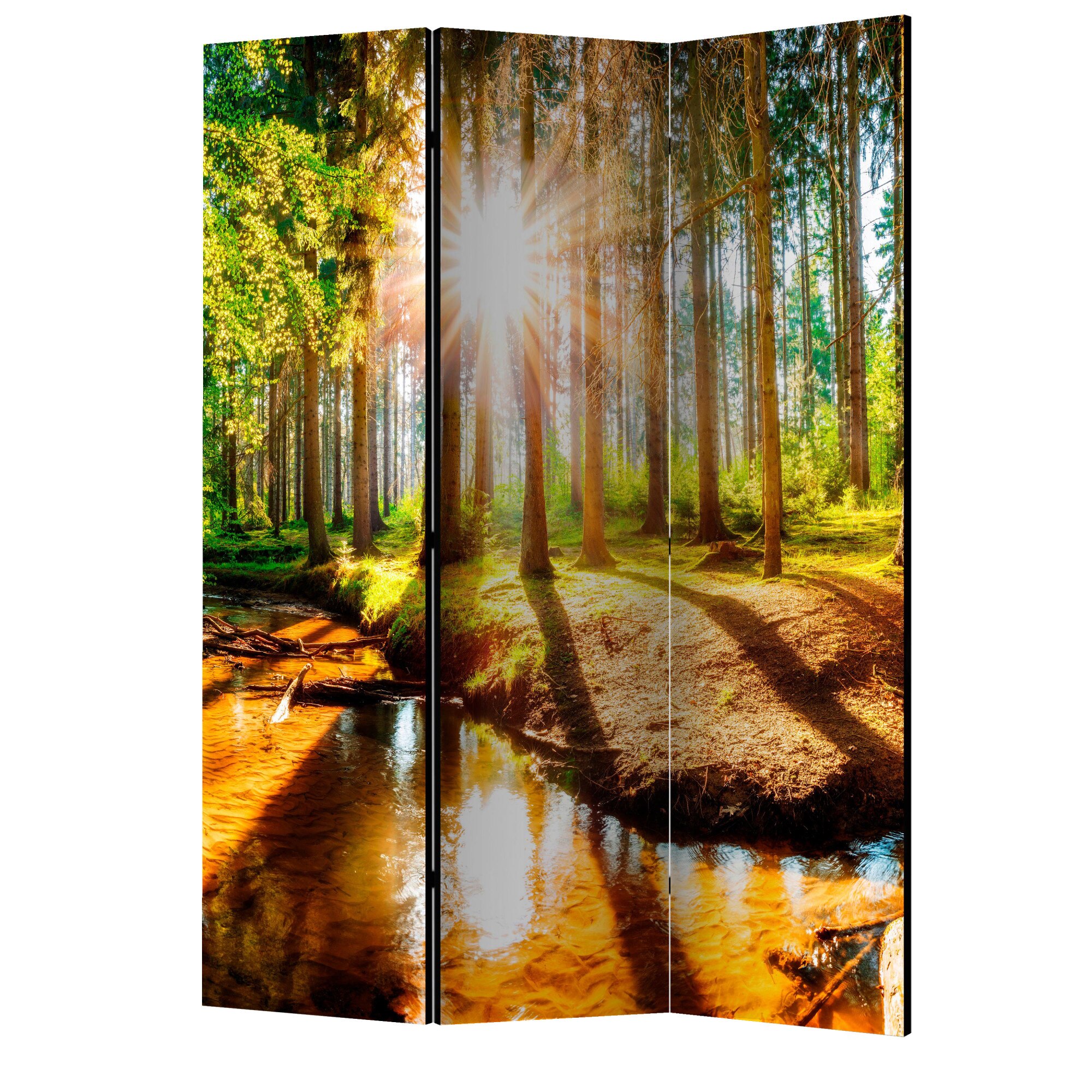 Paravan din 3 parti - Padurea minunata - 135 x 172 cm