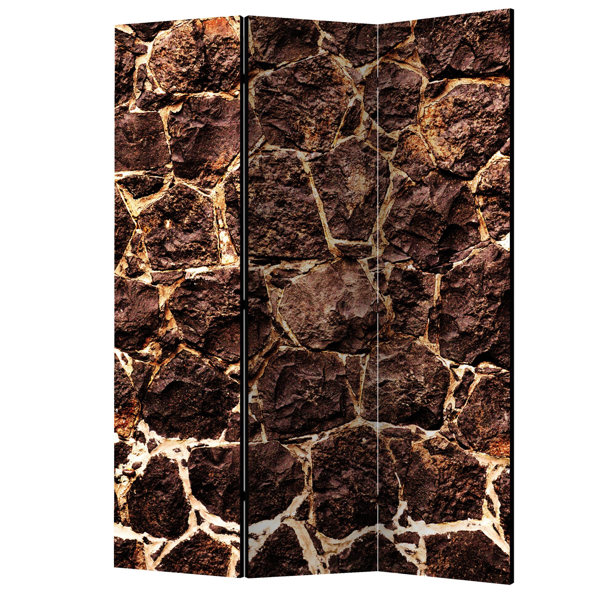 Paravan din 3 parti - Pestera brown - 135 x 172 cm