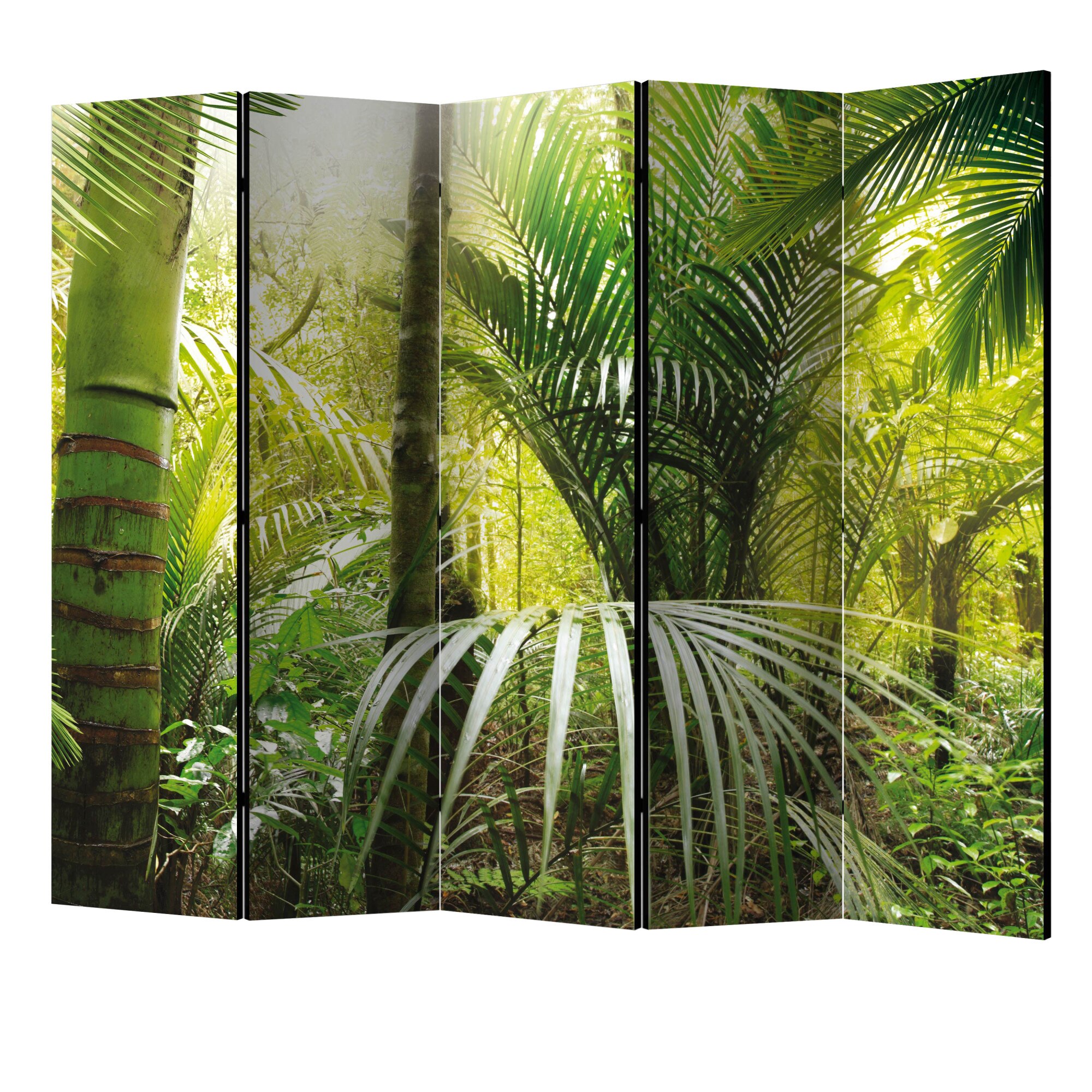 Paravan din 5 parti - Aleea verde II - 225 x 172 cm
