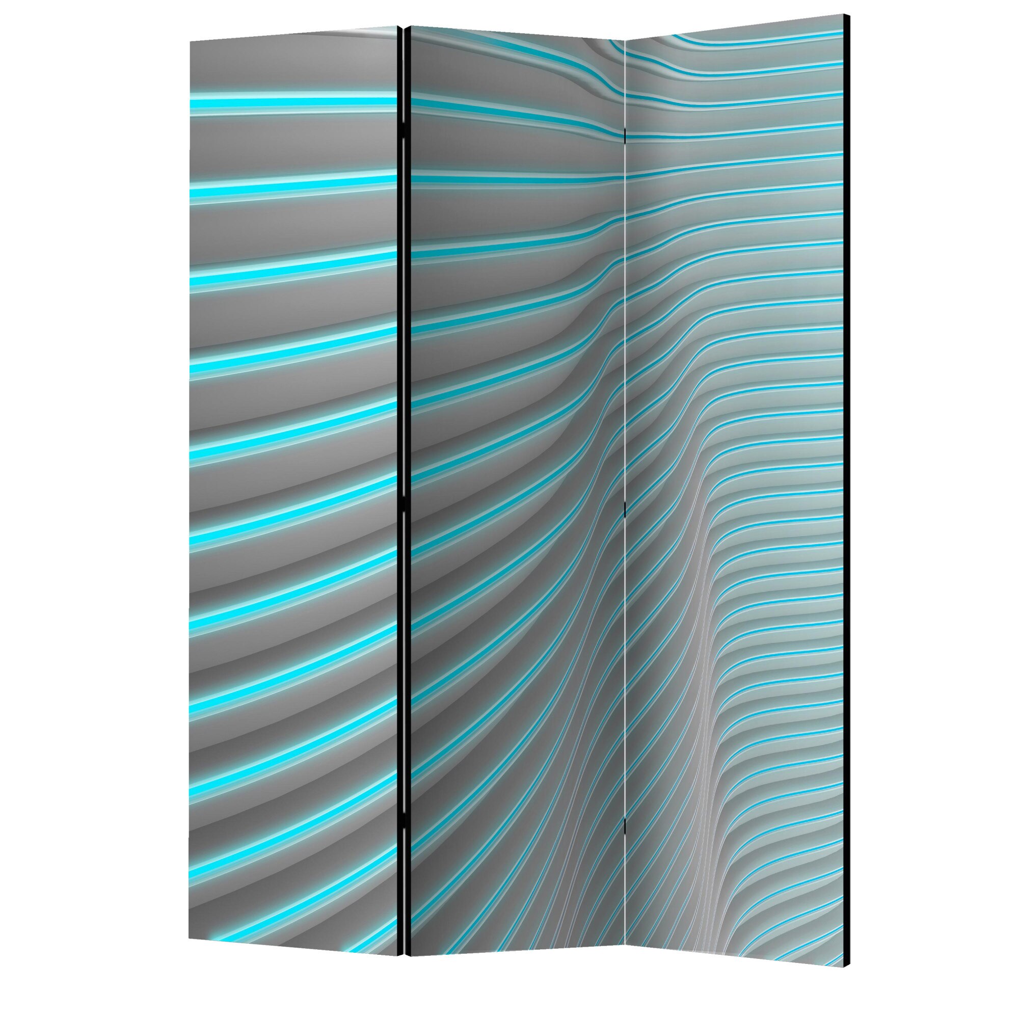 Paravan din 3 parti - Neon blue - 135 x 172 cm