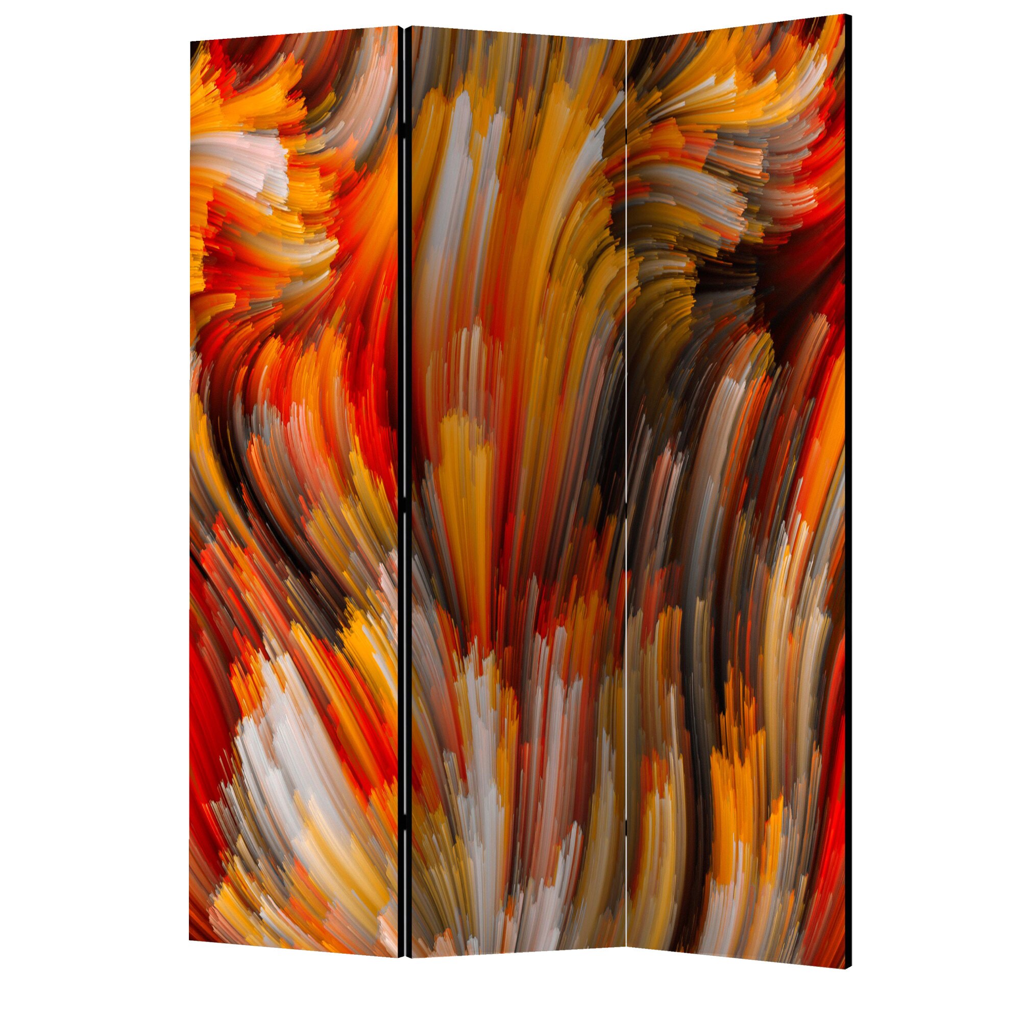 Paravan din 3 parti - Oceanul de foc - 135 x 172 cm