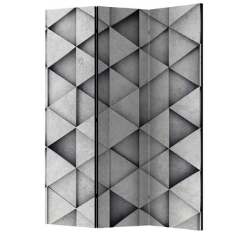 Paravan din 3 parti - Triunghiuri gri - 135 x 172 cm Paravan din 3 parti - Triunghiuri gri - 135 x 172 cm